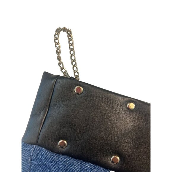 Harley Davidson Christmas Stocking Denim Studs Biker Motorcycle Vintage 2001 - Picture 3 of 5